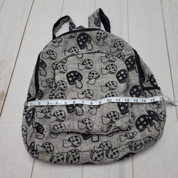 Kathmandu Mushroom print backpack AOP cotton hippie - Picture 3 of 8